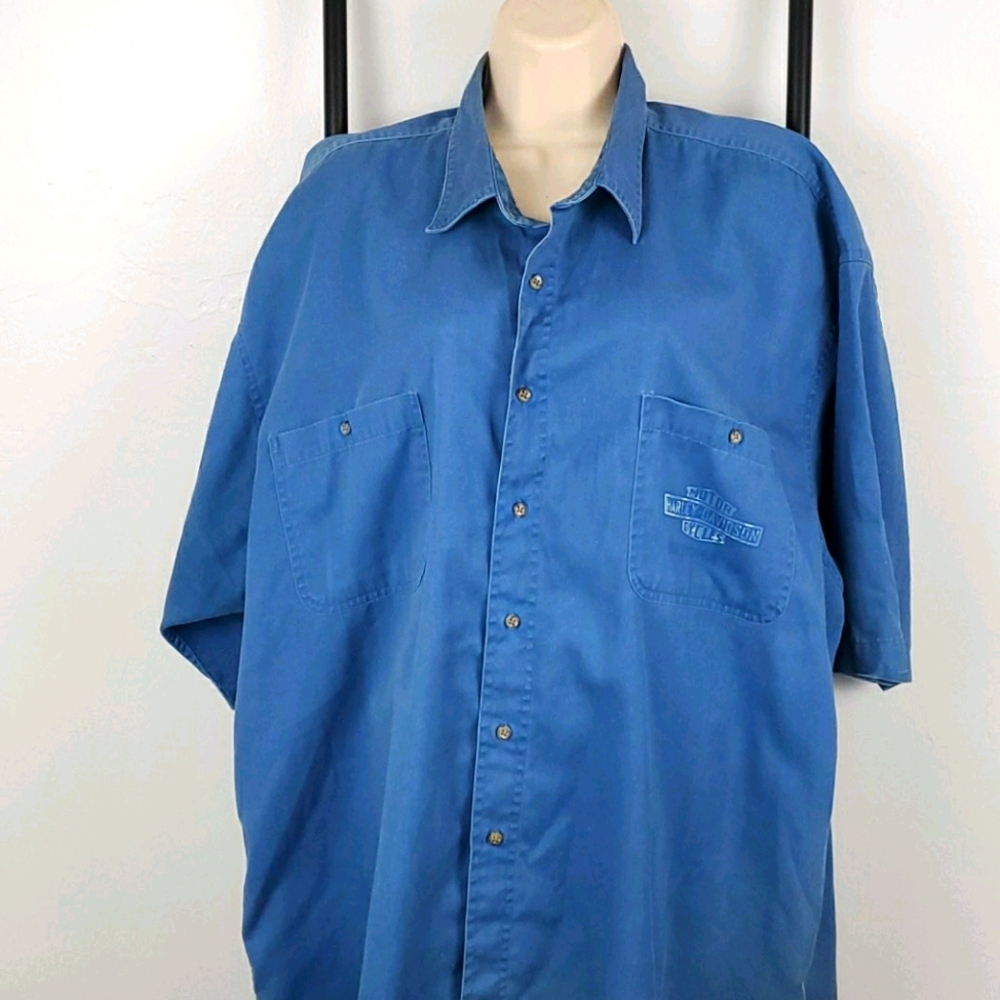 Vintage Harley Davidson buttons up shirt men cotton Size XL Streetwear